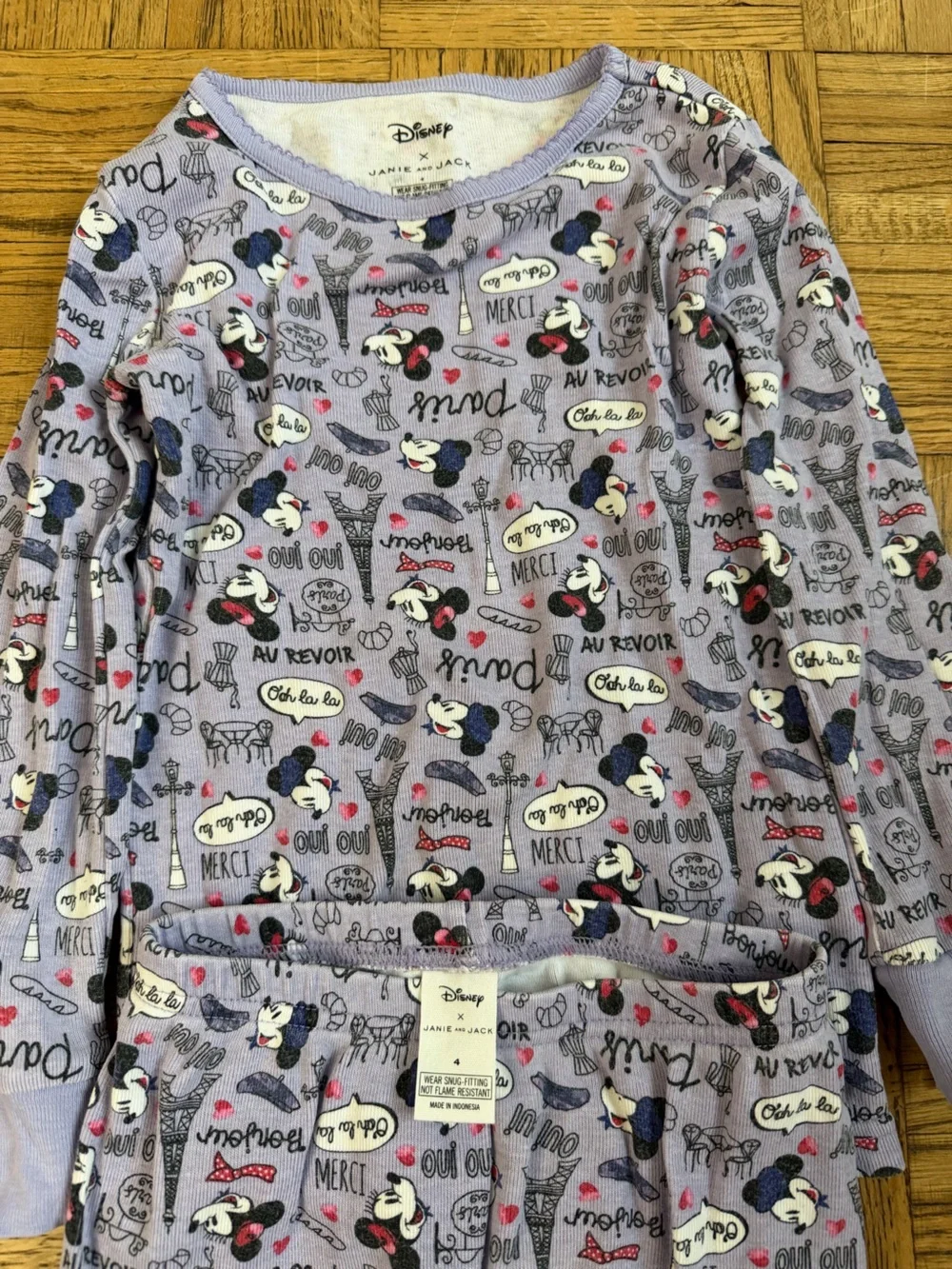 Janie and Jack Minnie Mouse Pajamas Size 4